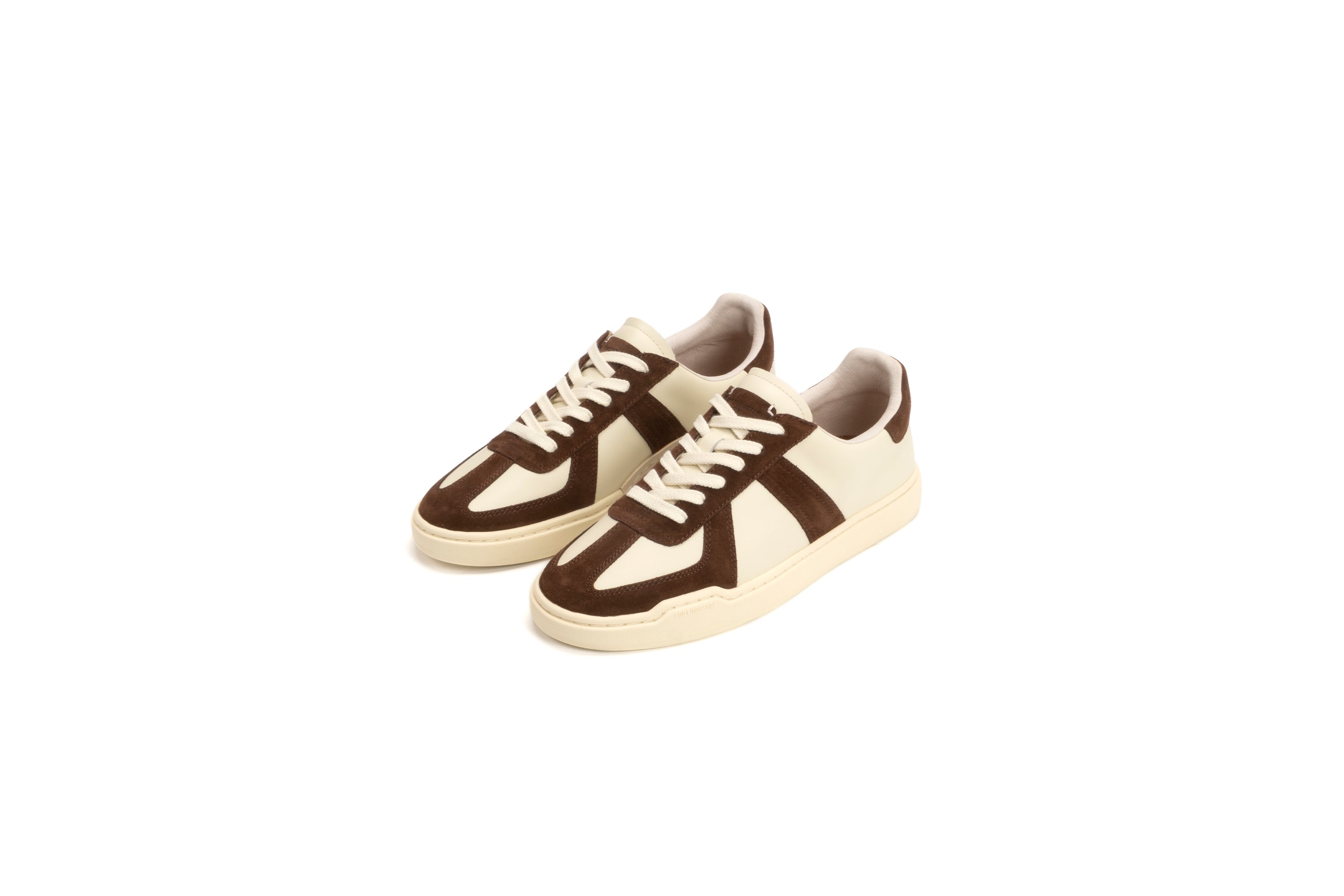 Louis Vuitton Brown Beige Leather And Canvas Low Top Sneakers